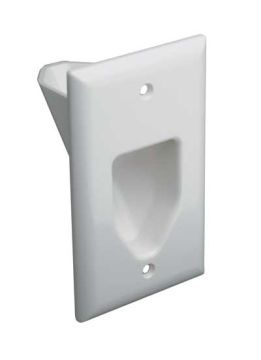 1-Gang Recessed Low Voltage Wall Plate 1-Gang Recessed Low Voltage Wall Plate