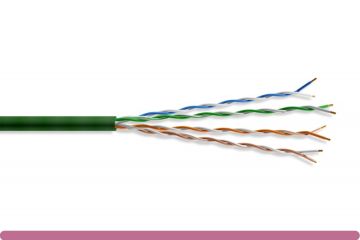 1000ft Slim Cat6a 10G UTP Stranded Mini Bulk Ethernet Cable 28AWG Bare Copper, Green