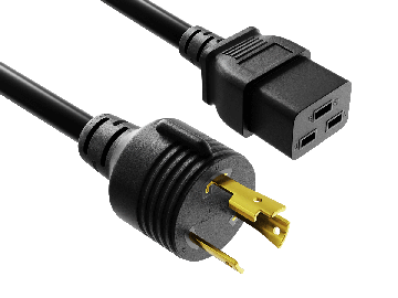 6ft NEMA L5-30P to C19 Heavy Duty Power Cord 12AWG, 20A 125V 