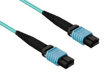 8m OM4 MTP TO MTP 12 Fibers Corning Fiber Trunk Cable Type B Multimode 50/125 OFNP Rated, Aqua