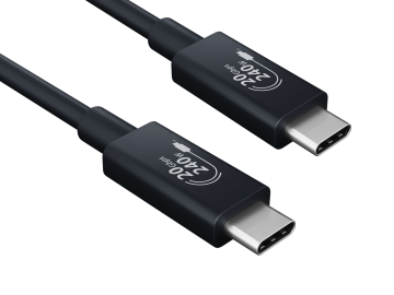 2m USB4 Gen 2x2 240W Type C Cable, Up to 20Gbps, 4K Support, E-Mark Certified, Black