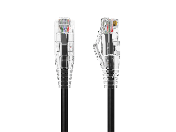 6ft Slim Cat6a 28AWG UTP Ethernet Network Patch Cable, Black 6ft Slim Cat6a 28AWG UTP Ethernet Network Patch Cable, Black
