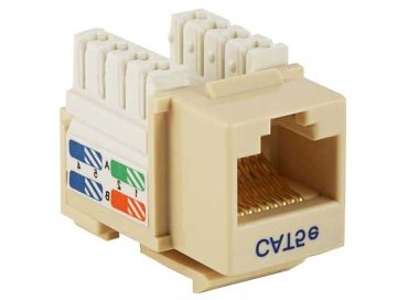 Cat5e RJ45 UTP 110 Type Punch Down Keystone Ivory