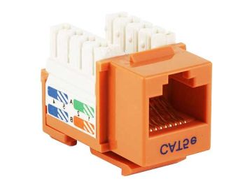 Cat5e RJ45 UTP 110 Type Punch Down Keystone Orange