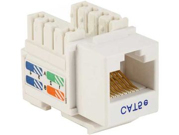 Cat5e RJ45 UTP 110 Type Punch Down Keystone White