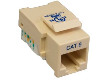 Cat6 RJ45 UTP Tool Less Keystone Jack Ivory Color