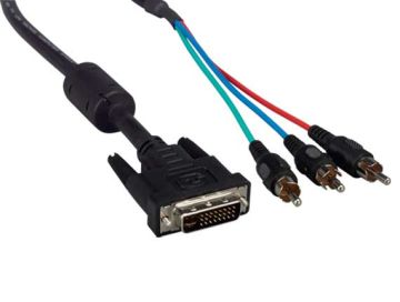 DVI-I Male to Three RCA Male Component Cable DVI-I Male to Three RCA Male Component Cable