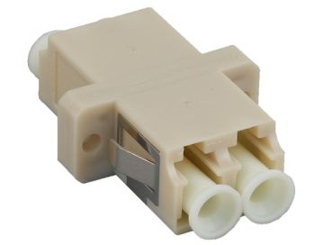 Multimode LC/LC Duplex Fiber Optic Adapter, Panel Mount Type