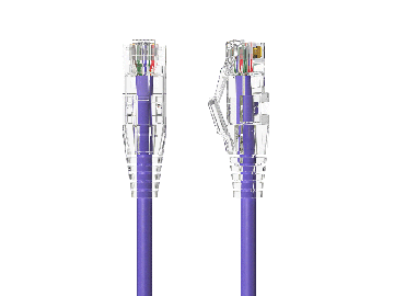 25FT Slim Cat6 28AWG UTP Ethernet Network Patch Cable Snagless, Purple