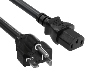 8ft NEMA 5-20P to C13 Heavy Duty Power Cord, 14AWG, 15A/125V, SJT, Black