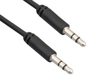 50ft Ultra Slim 3.5mm Male to Male Stereo Audio AUX Cable, Black