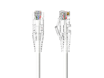 10ft Slim Cat6a 28AWG UTP Ethernet Network Patch Cable, White