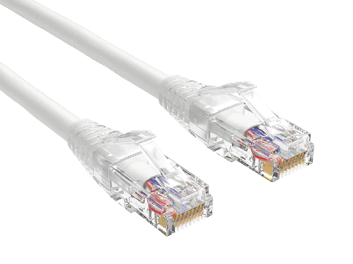 7ft Cat6 Ethernet Patch Cable with Clear Boot, UTP, Pure Bare Copper, White 7ft Cat6 Ethernet Patch Cable with Clear Boot, UTP, Pure Bare Copper, White