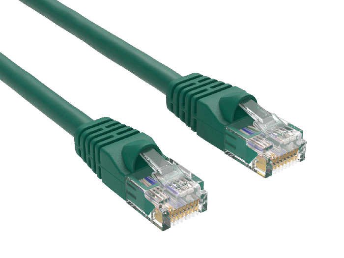 1ft Cat5e UTP Ethernet Network Patch Cable Snagless 24AWG Bare Copper, Green