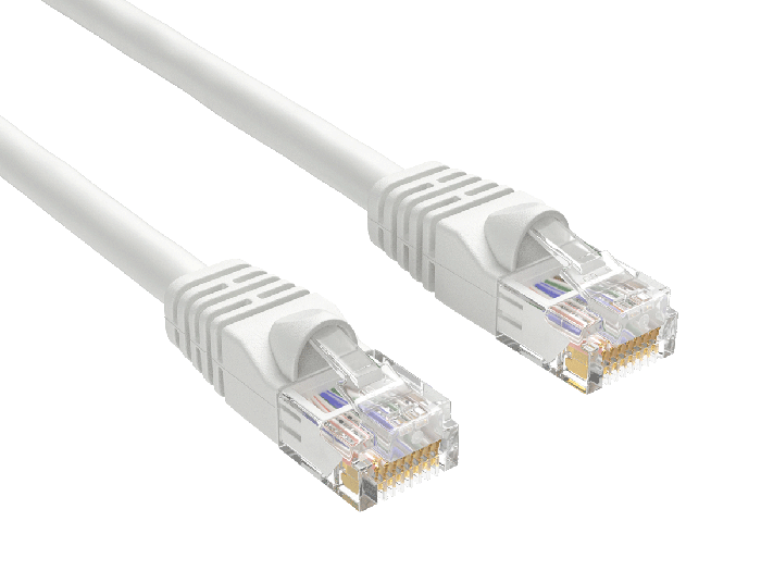 5ft Cat5e UTP Ethernet Network Patch Cable Snagless 24AWG Bare Copper, White