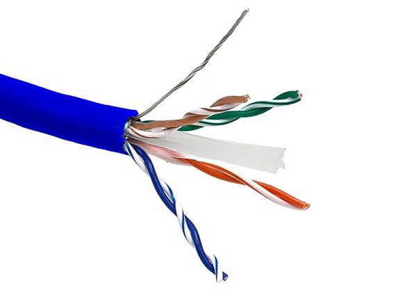 1000ft Cat6 550 MHz Shielded Stranded Bulk Cable, Blue 1000ft Cat6 550 MHz Shielded Stranded Bulk Cable, Blue