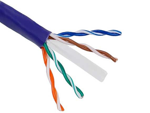 1000ft Cat6 550 MHz UTP Stranded Bulk Cable Purple 1000ft Cat6 550 MHz UTP Stranded Bulk Cable Purple