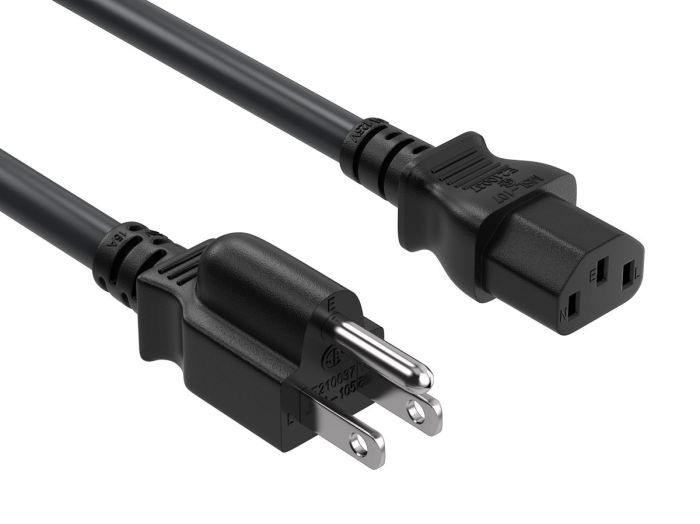 1ft 14 AWG Universal Power Cord IEC320 C13 to NEMA 5-15P 1ft 14 AWG Universal Power Cord IEC320 C13 to NEMA 5-15P