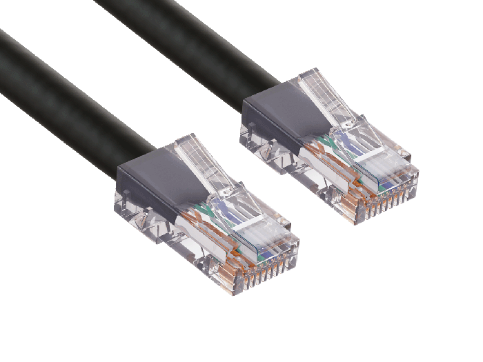 3ft Cat5e UTP Non-Booted Ethernet Network Patch Cable 24AWG Bare Copper, Black