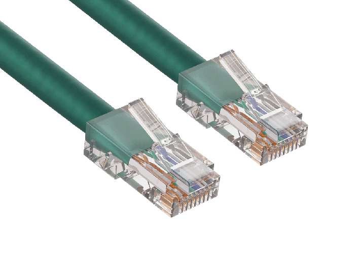 15ft Cat5e UTP Non-Booted Ethernet Network Patch Cable 24AWG Bare Copper, Green
