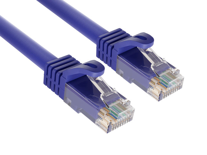 25ft Cat6a UTP 10G Ethernet Network Patch Cable Snagless 24AWG Bare Copper, Purple