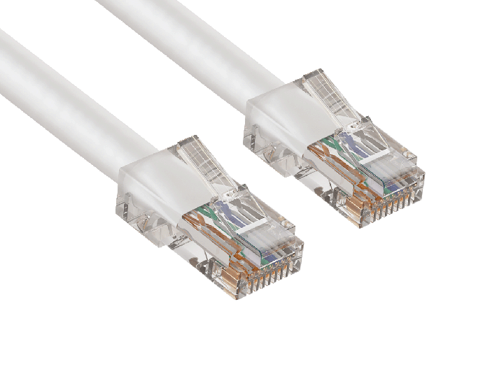 100ft Cat5e UTP Non-Booted Ethernet Network Patch Cable 24AWG Bare Copper, White
