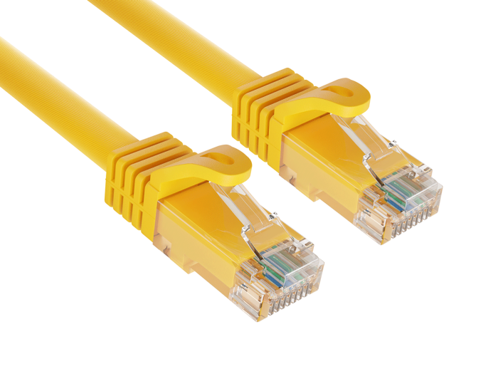 6ft Cat6a UTP 10G Ethernet Network Patch Cable Snagless 24AWG Bare Copper, Yellow 6ft Cat6a UTP 10G Ethernet Network Patch Cable Snagless 24AWG Bare Copper, Yellow