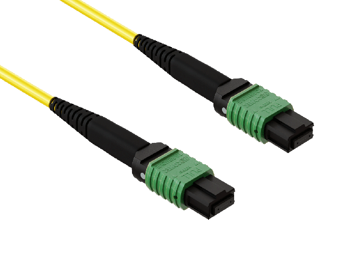12m OS2 MTP TO MTP/APC 12 Fibers Corning Fiber Trunk Cable Type B Single-Mode 9/125 OFNP Rated, Yellow 12m OS2 MTP TO MTP/APC 12 Fibers Corning Fiber Trunk Cable Type B Single-Mode 9/125 OFNP Rated, Yellow