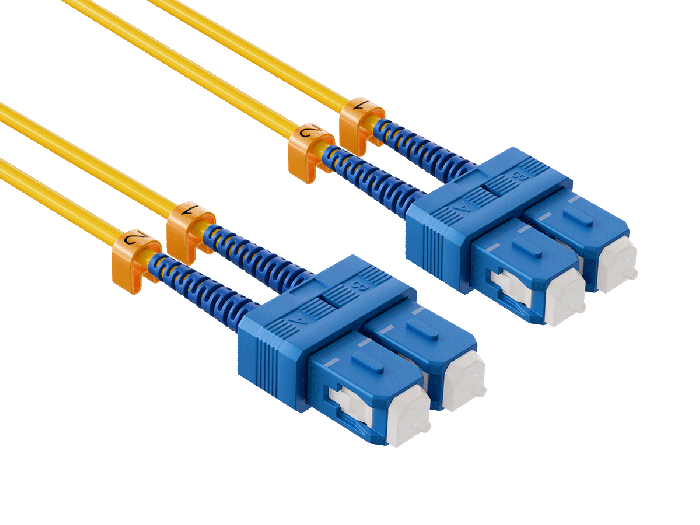 7m OS2 Short Boot SC TO SC UPC Duplex Corning Fiber Optic Cable SingleMode 9/125 LZSH/OFNR Rated, Yellow 7m OS2 Short Boot SC TO SC UPC Duplex Corning Fiber Optic Cable SingleMode 9/125 LZSH/OFNR Rated, Yellow