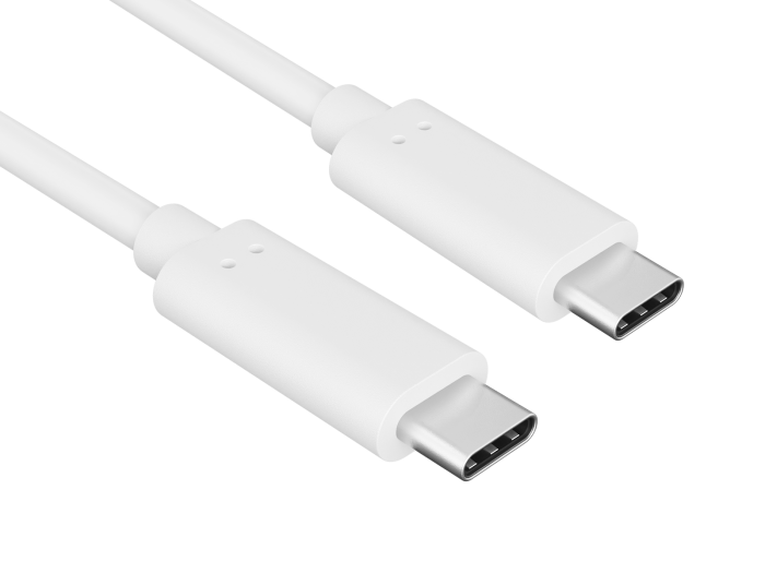 2m USB 3.2 Cable Gen 2x1 Type C to Type C Cable, Male to Male, Up to 10 Gbps, 4K, PD 60W Fast Charging Support, White