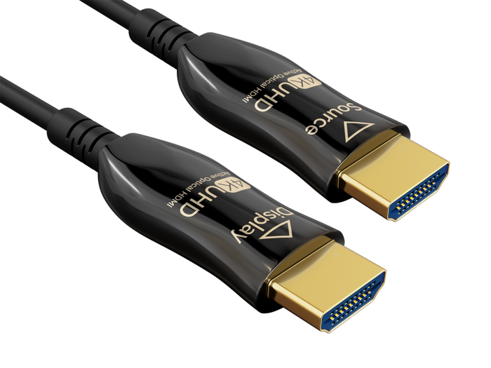 65ft High Speed HDMI Fiber Optic Cable (AOC), HDMI 2.0, CL3 Rated, 4K Support, UL, Black   