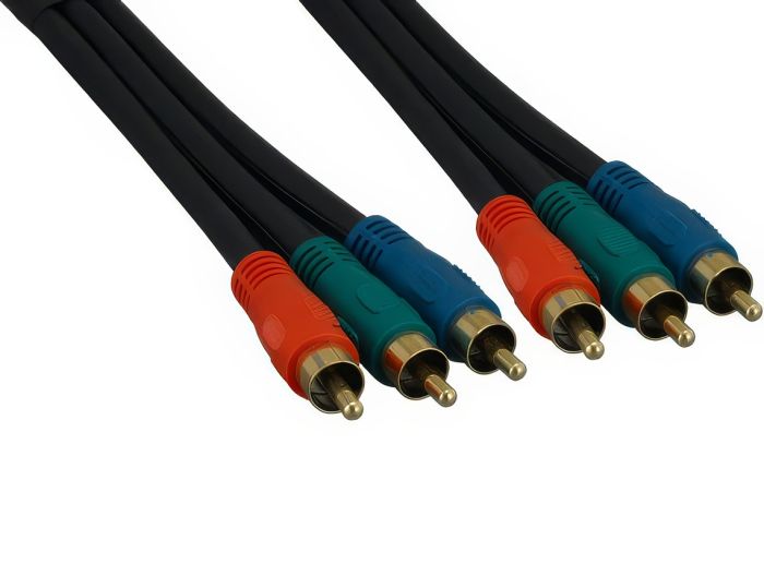 6ft 3 RCA Male to 3 RCA Male Component Video Cable 6ft 3 RCA Male to 3 RCA Male Component Video Cable