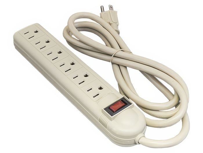 6ft UL Approved 6-Outlet Surge Suppressor with Illuminated Reset Switch and 250 Joules Protection 6ft UL Approved 6-Outlet Surge Suppressor with Illuminated Reset Switch and 250 Joules Protection