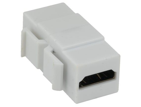 HDMI Keystone Jack Female to Female Coupler Adapter White HDMI Keystone Jack Female to Female Coupler Adapter White