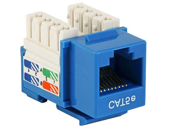Cat5e RJ45 UTP 110 Type Punch Down Keystone Blue Cat5e RJ45 UTP 110 Type Punch Down Keystone Blue