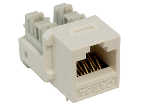 Cat6A RJ45 UTP 110 Type Punch Down Keystone Jack White Color Cat6A RJ45 UTP 110 Type Punch Down Keystone Jack White Color