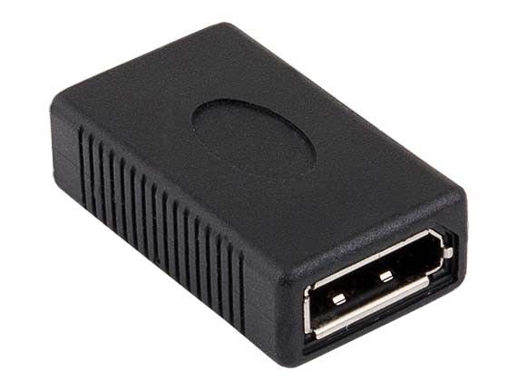 DisplayPort Female to Female Coupler, Black DisplayPort Female to Female Coupler, Black
