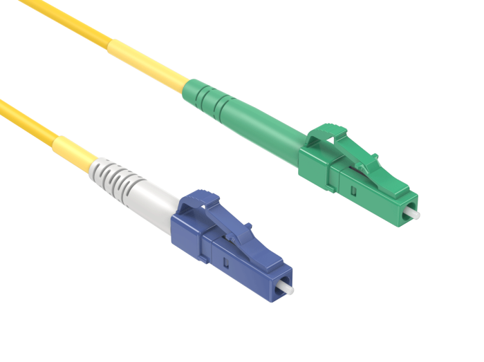2m OS2 LC/UPC TO LC/APC Simplex Corning Fiber Optic Cable Single-Mode 9/125 OFNR Rated, Yellow 2m OS2 LC/UPC TO LC/APC Simplex Corning Fiber Optic Cable Single-Mode 9/125 OFNR Rated, Yellow