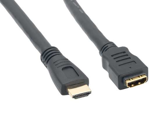 3ft High-Speed HDMI Extension Cable with Male to Female Connectors, Black 3ft High-Speed HDMI Extension Cable with Male to Female Connectors, Black