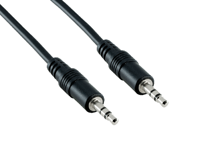 1ft 3.5mm Male to Male Stereo Audio AUX Cable, Black 1ft 3.5mm Male to Male Stereo Audio AUX Cable, Black