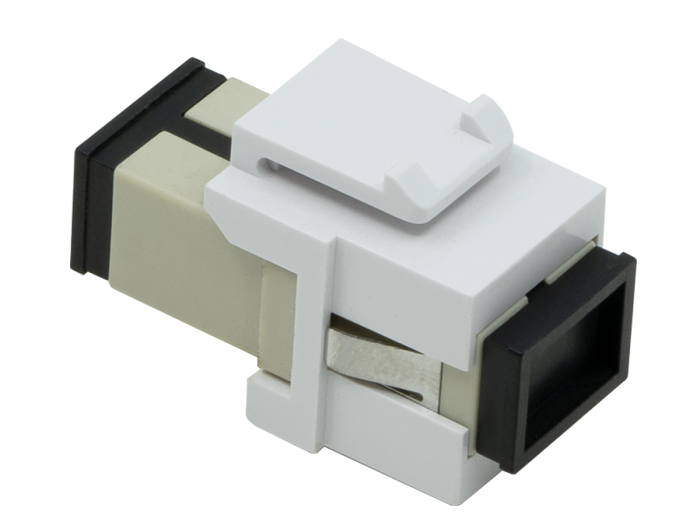 SC to SC Female Simplex SingleMode Fiber Optic Keystone Jack Network Coupler SC to SC Female Simplex SingleMode Fiber Optic Keystone Jack Network Coupler