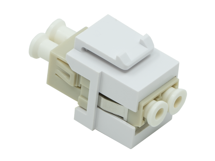 LC to LC Female Duplex MultiMode SingleMode Compatible Fiber Optic Keystone Jack Network Coupler LC to LC Female Duplex MultiMode SingleMode Compatible Fiber Optic Keystone Jack Network Coupler