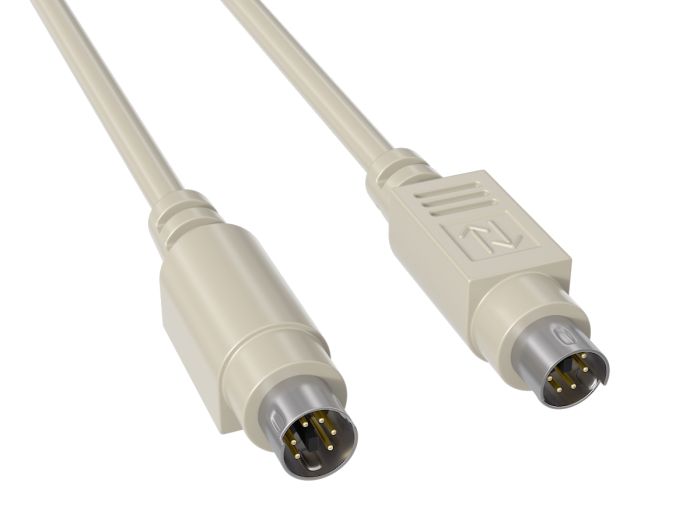 6ft Mini-DIN6 Male to Male PS/2 Keyboard/Mouse Cable, Beige 6ft Mini-DIN6 Male to Male PS/2 Keyboard/Mouse Cable, Beige