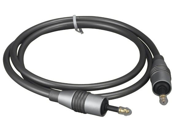 12ft Mini Toslink Optical Cable, Molded Type, Male to Male, Gray