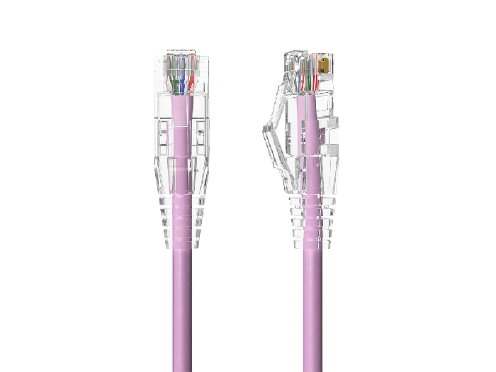 Slim Cat6 28AWG UTP Ethernet Network Patch Cable Snagless, Pink Slim Cat6 28AWG UTP Ethernet Network Patch Cable Snagless, Pink