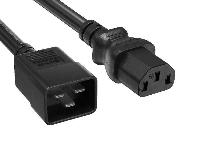 15ft IEC320 C20 to C13 Heavy Duty Power Cord, 14AWG, SJT, 15A/250V, Black 15ft IEC320 C20 to C13 Heavy Duty Power Cord, 14AWG, SJT, 15A/250V, Black