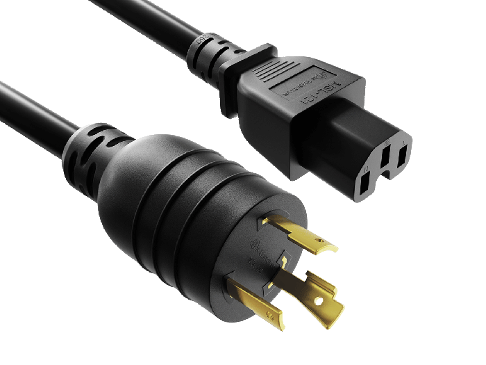 6ft NEMA L6-20P to C15 Heavy-Duty Locking Power Cord 14 AWG 15A/250V SJT High Voltage Extension Cord, Black 6ft NEMA L6-20P to C15 Heavy-Duty Locking Power Cord 14 AWG 15A/250V SJT High Voltage Extension Cord, Black
