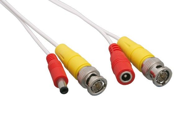 25ft Video & Power Security Camera Cable, BNC M/M and DC M/F, White 25ft Video & Power Security Camera Cable, BNC M/M and DC M/F, White