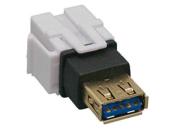 USB 3.0 A Female to A Female Keystone Jack, Flush Type USB 3.0 A Female to A Female Keystone Jack, Flush Type