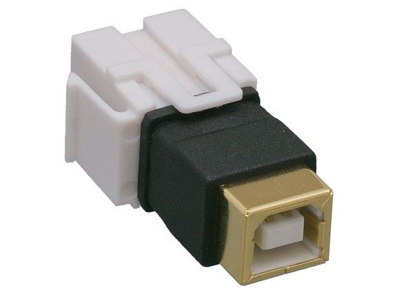 USB 2.0 B Female to B Female Keystone Jack, Flush Type USB 2.0 B Female to B Female Keystone Jack, Flush Type